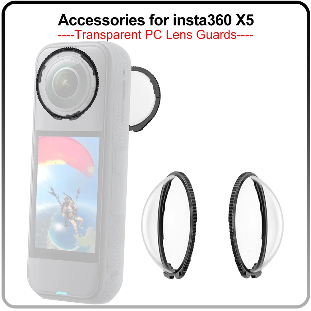 X5 Zubehör: Objektivschutz, Silikon-Schutzhülle, Kappe, Aufbewahrungstasche, Bildschirmschutz für Insta360 X5 Kamera-Gehäuseschutz – Detail 4
