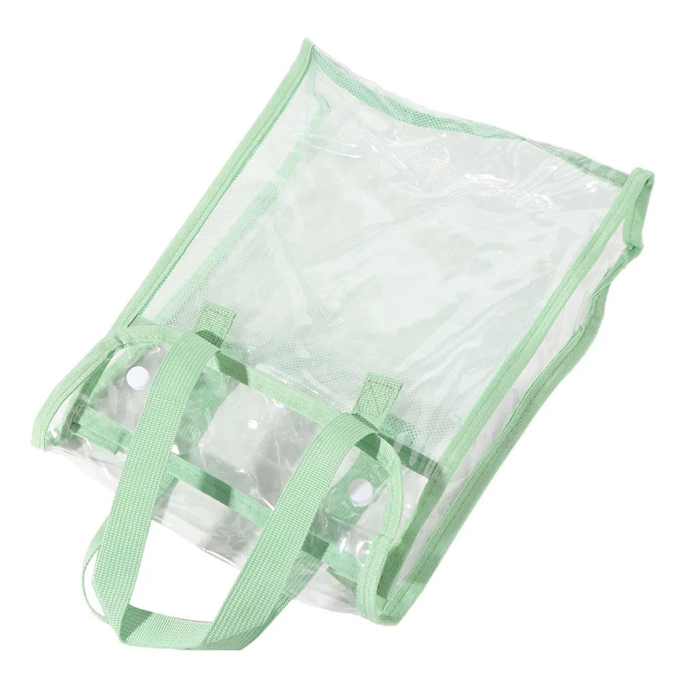 Large Capacity Test Paper Storage Bag Transparent PVC Handheld File Folder Durable Office Supplies Transparent Exam Bag