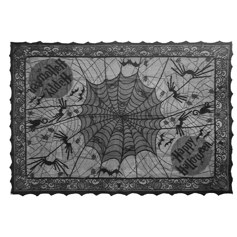 A Classic Piece Of Halloween Spider Tablecloth, Black Placemat, This Table Runner Is Suitable For Any Holiday