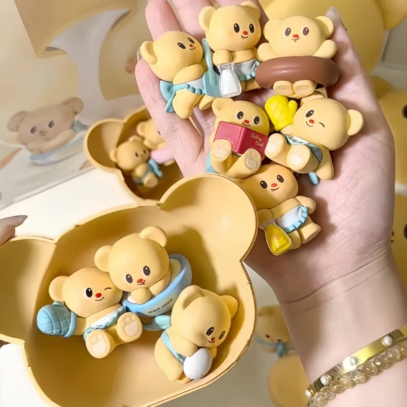 

new Genuine Butter Bear Blind Box Baking Master Cuteness Series Bear Head Cute Mini Doll Mystery Box Desk Decoration Gifts Toys