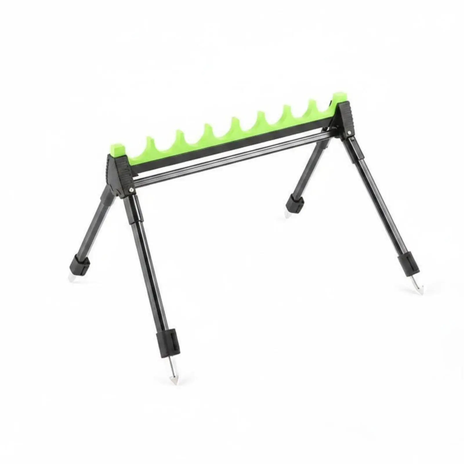 Multi Slot Fishing Rod Stand Portable Telescopic Rod Rack Aluminum Fishing Rod Rest Holder for Freshwater Fishing Trips
