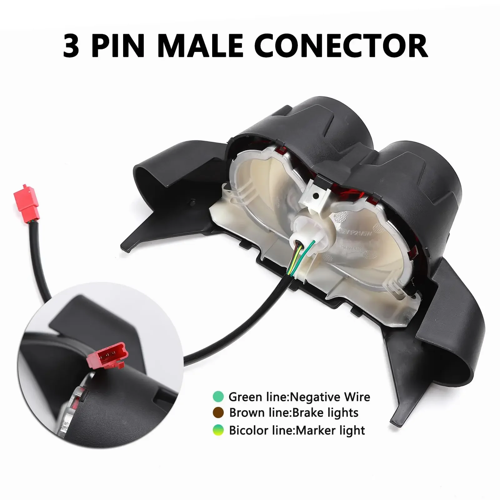 Motorcycle Tail Assembly in PP Material 12V 21W+5W Halogen Lamp Compatible with Yamaha Zuma 125cc 20010-2013 3TH-4TH Generation view 2