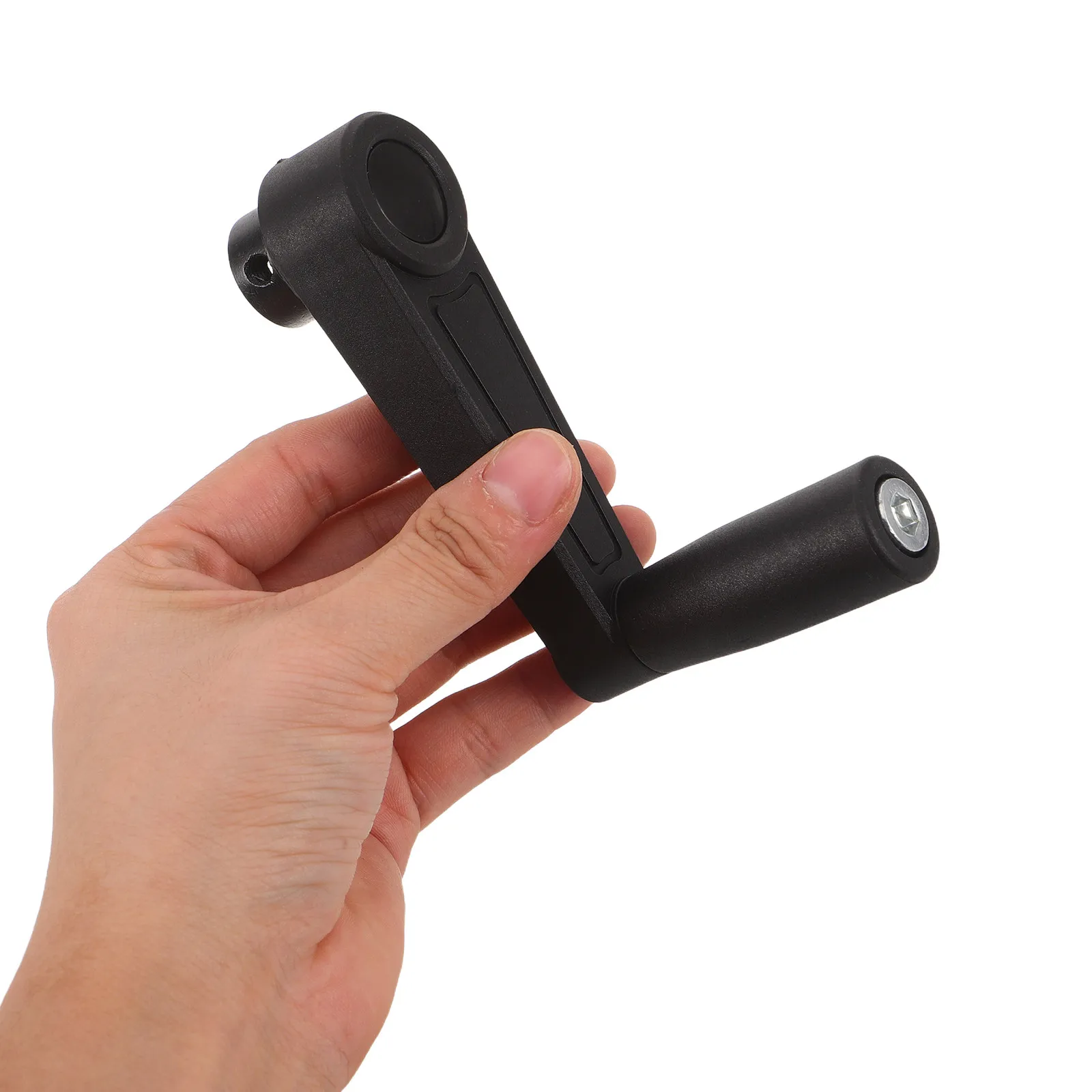 Plastic Crank Handle 10mm Round Hole Smooth Revolving Hand Grip Replacement for Generator Workbench Machine