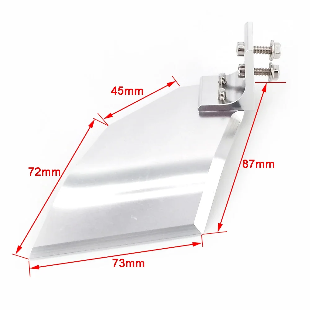 RC Hydroplane Angle Turn Fin Single Fin CNC Spare Part for Gasoline Nitro RC Hydro Speed Shrimp boat H Boat