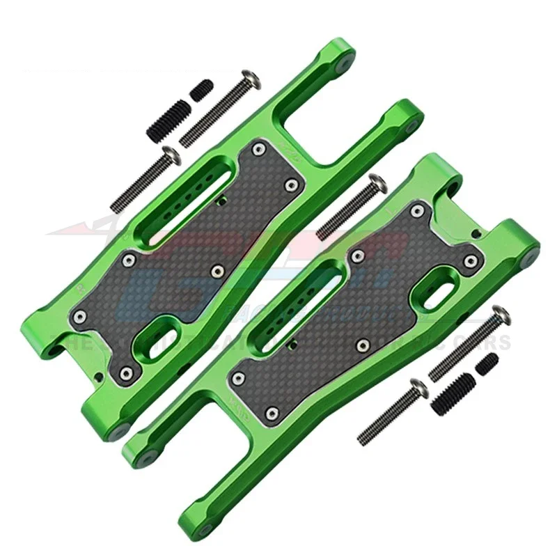 GPM Metalen Koolstofvezel Front Lower Suspension Arm 9530 9531 9633 voor Traxxas 1/8 Sledge 4WD Monster Truck 95076-4 Upgrade Onderdelen