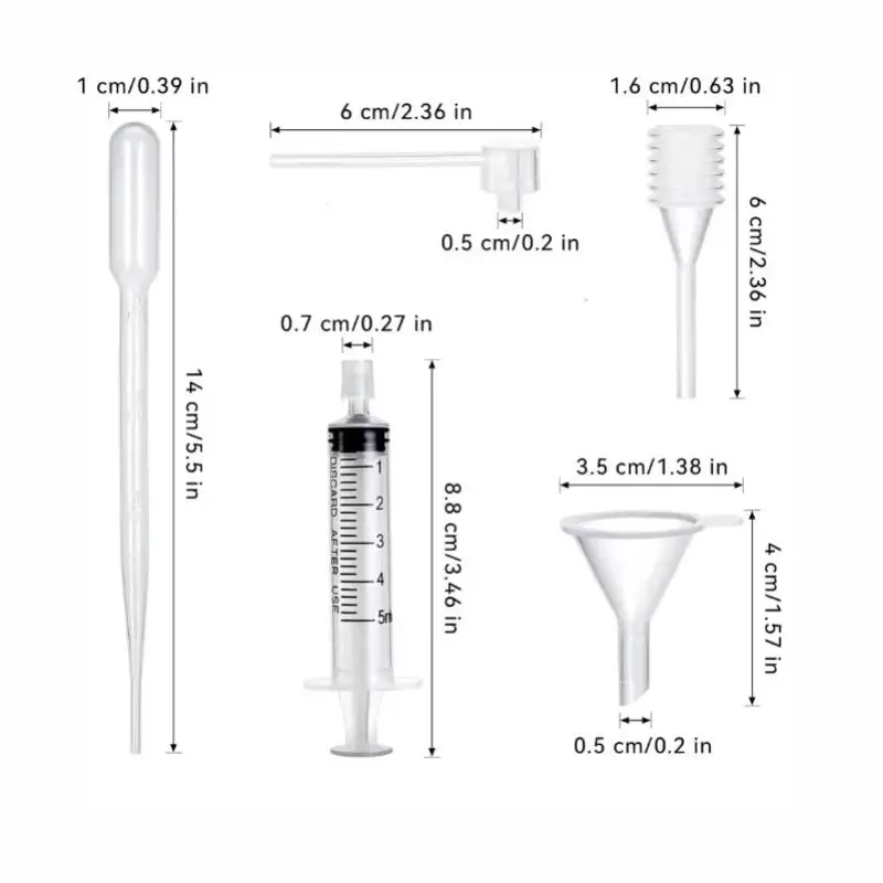 4/8/10/20Pcs Syringe Extractor Funnel Dropper Spring Dropper Pump Extractor Kit Perfume Filling Tool Set DIY Accessories