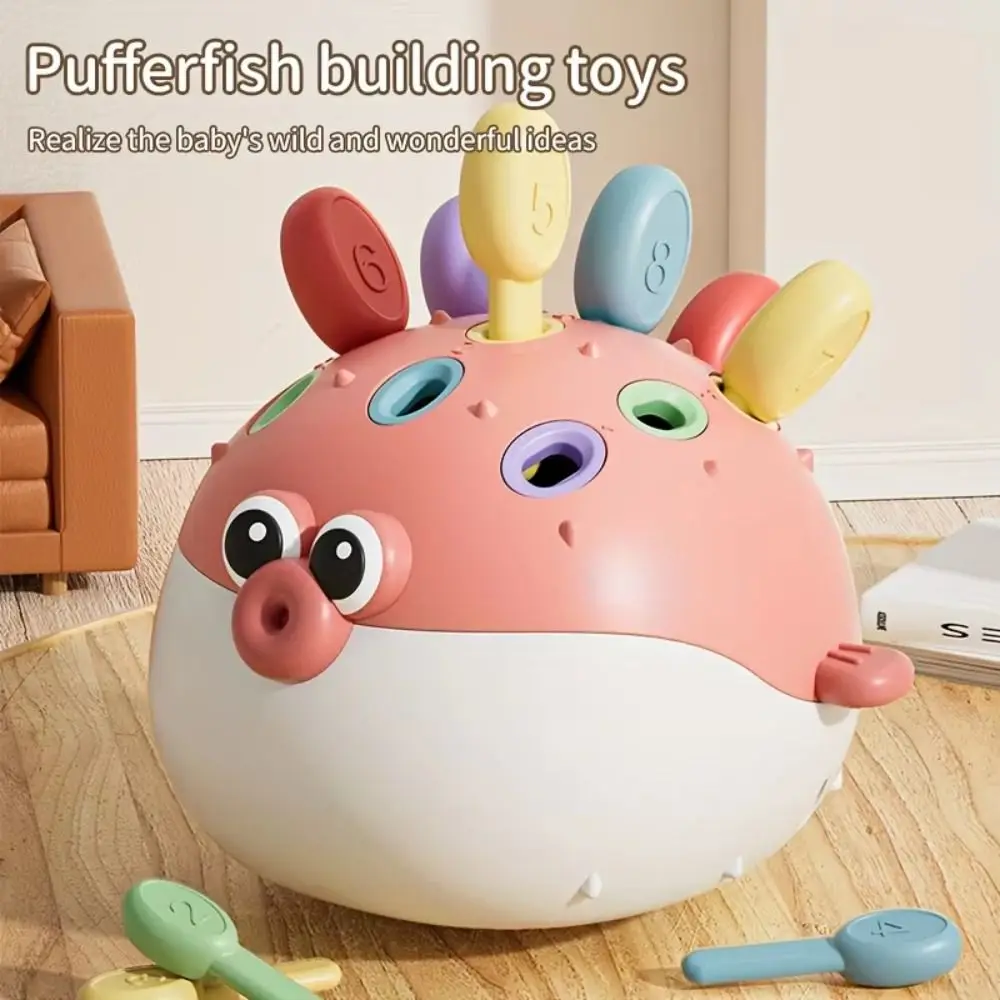 Puzzle d'entraînement focalisé en plastique, jouets d'insertion de poisson poule Montessori, jouets pour enfants, apprentissage de l'éducation précoce