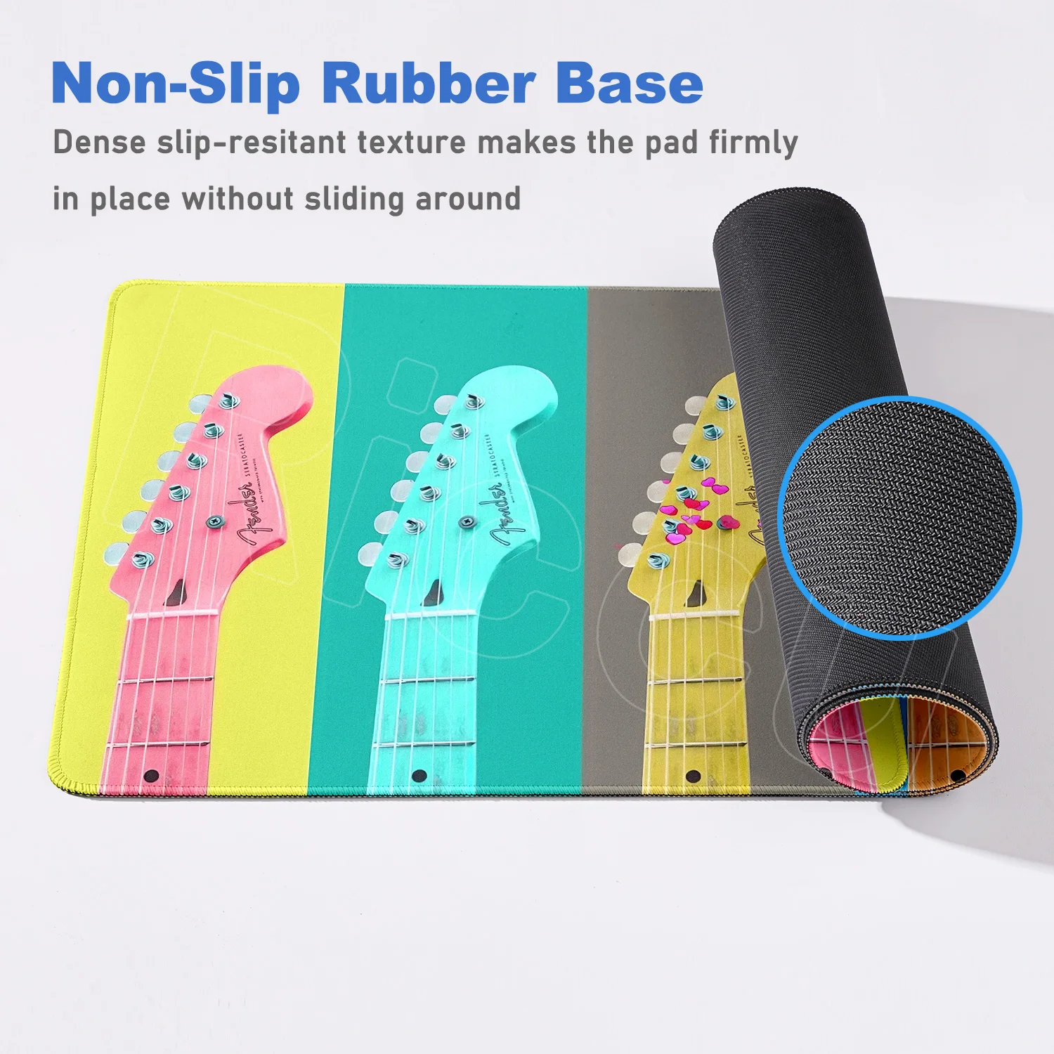 Large Xxl Mousepad Kawaii Guitar Mouse Pad Gamer Keyboard Mat Game Mats Office Accessories Mausepad Gaming Computer Table Stitch