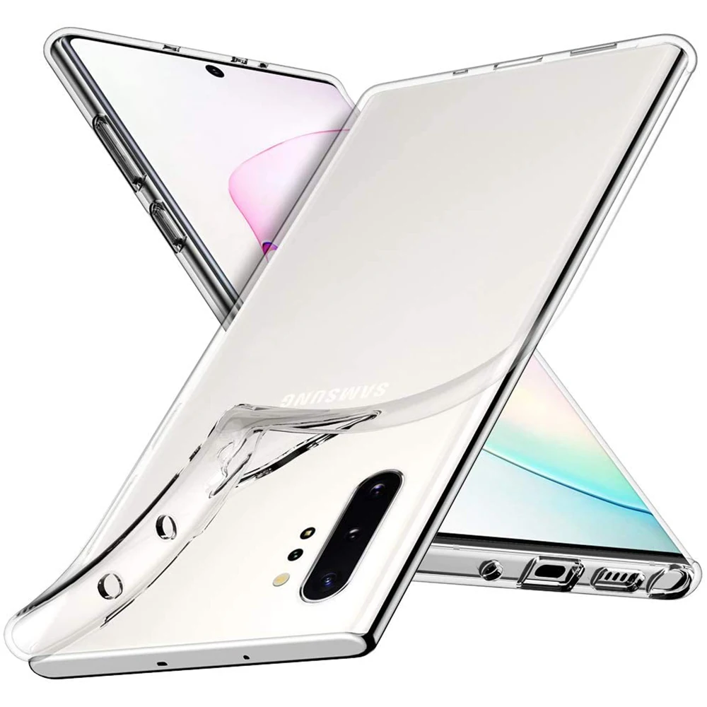 Para Samsung Note 10 Plus Funda Samsung Galaxy Note 8 9 10 20 Plus Funda Funda transparente ultrafina para Samsung Note 10 Plus