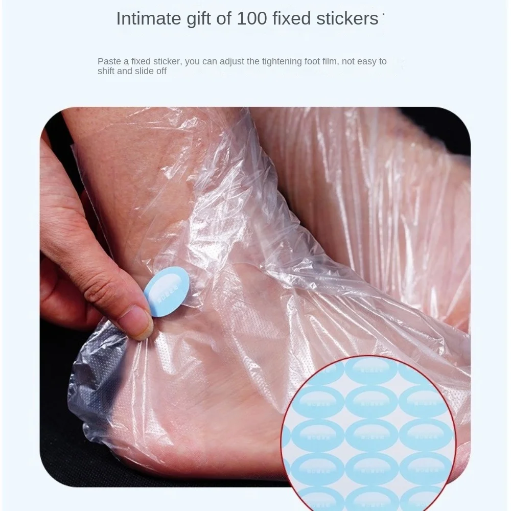 100/200/300/500pcs Transprent Disposable Foot Bags Prevent Infection PE Plastic Foot Film Waterproof Foot Mask Foot Mask Cover