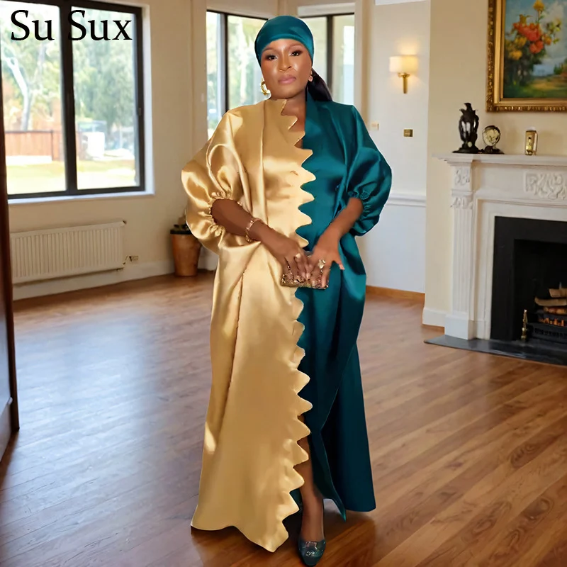 Robes Africaines Traditionnelles pour Femmes, Vêtements Africains de Grande Taille, Style Ethnique, Patchwork, Maxi Robe Musulmane, Abayas de Dubaï, Robe de Soirée