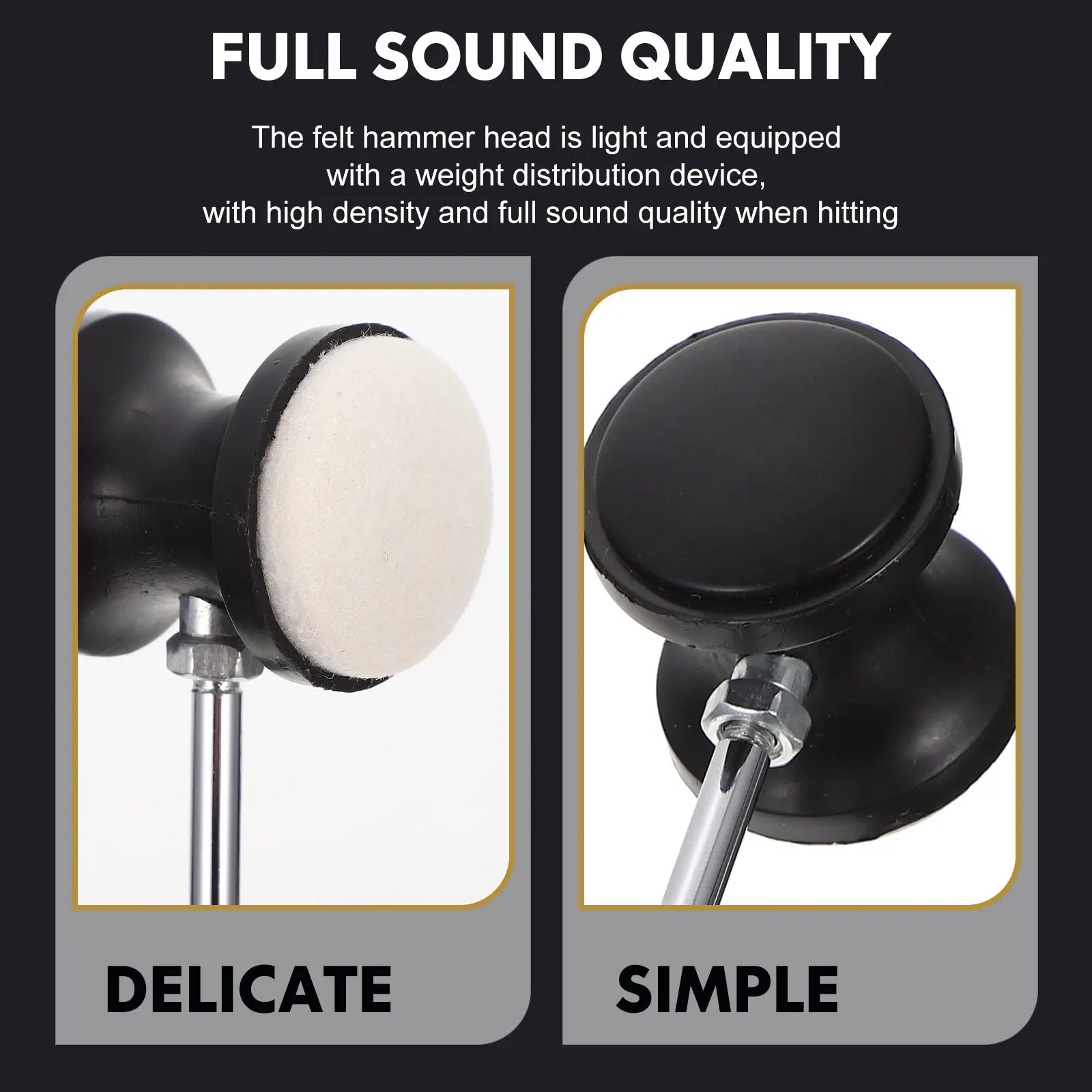 Felt Drum Pedal Hammer Drum Kick Accessory Professional Percussion Instrument Replacement Part Repair Percussion Instrument Part