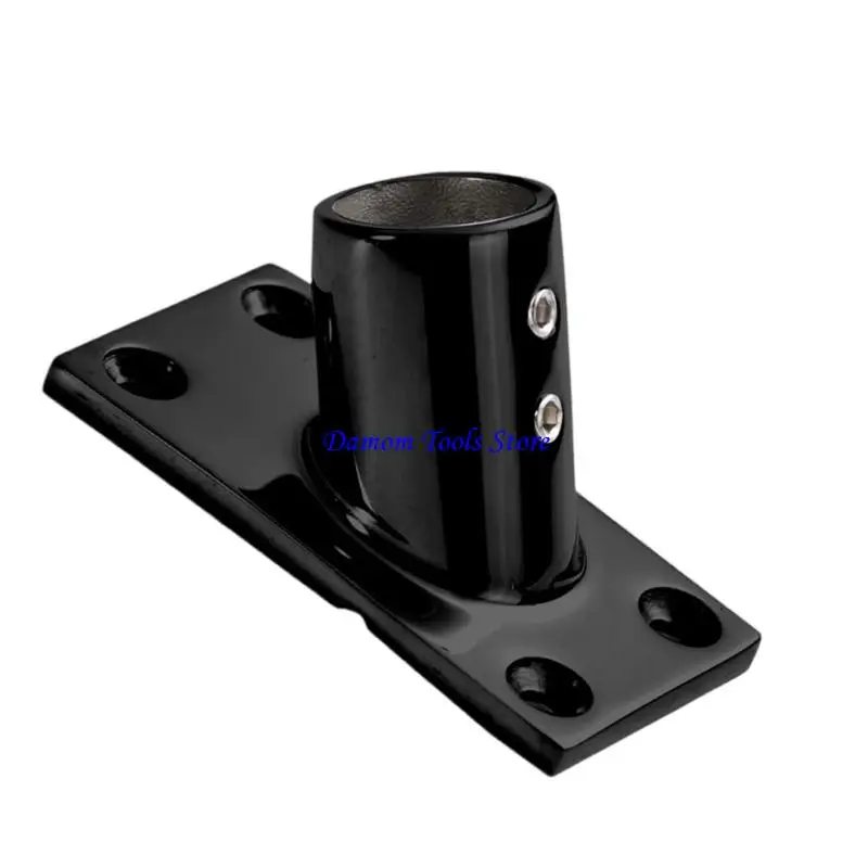 57BE Steel Square Tube Base Awning Mounting Bracket Corrosion Resistant for Outdoor