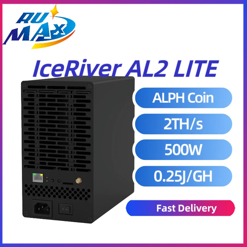 Nowy IceRiver AL2 Lite 2Th/s 500W ALPH Miner iceriver Alephium Miner Crypto ALPH Mine Blake3 Algorithm iceriver alph coin mining