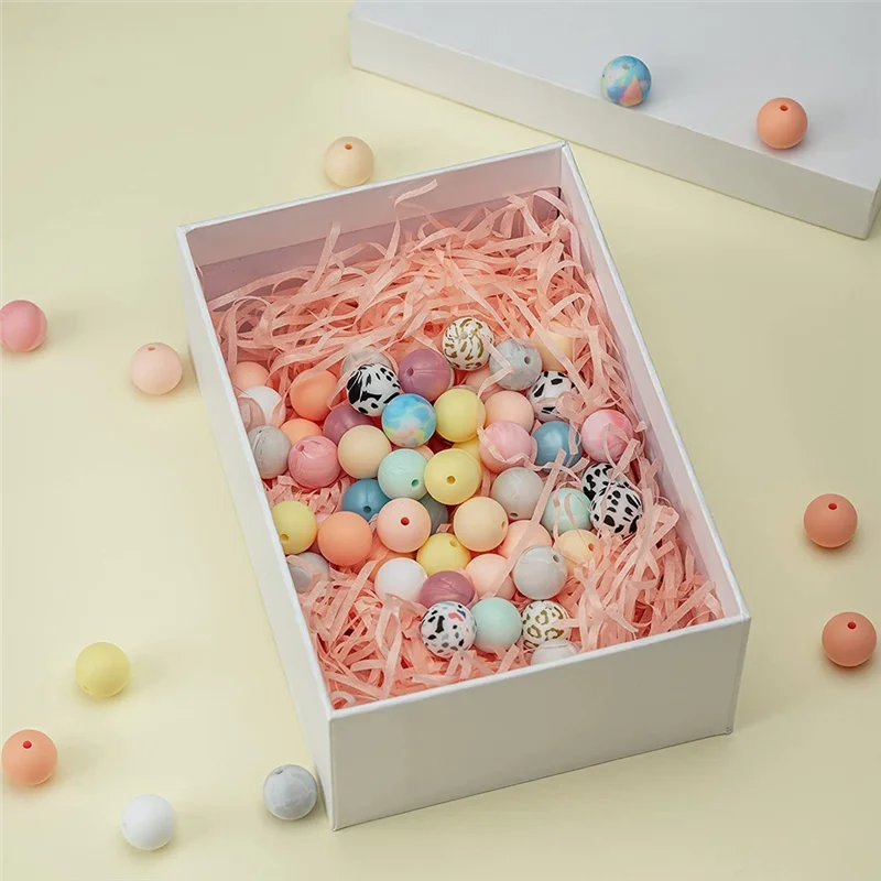 

Силиконовые круглые бусины 15 мм Силиконовые бусины DIY Брелок Ожерелье Браслет Круглые бусины для ювелирных изделий Ожерелье Домашний декор DIY Craft Su