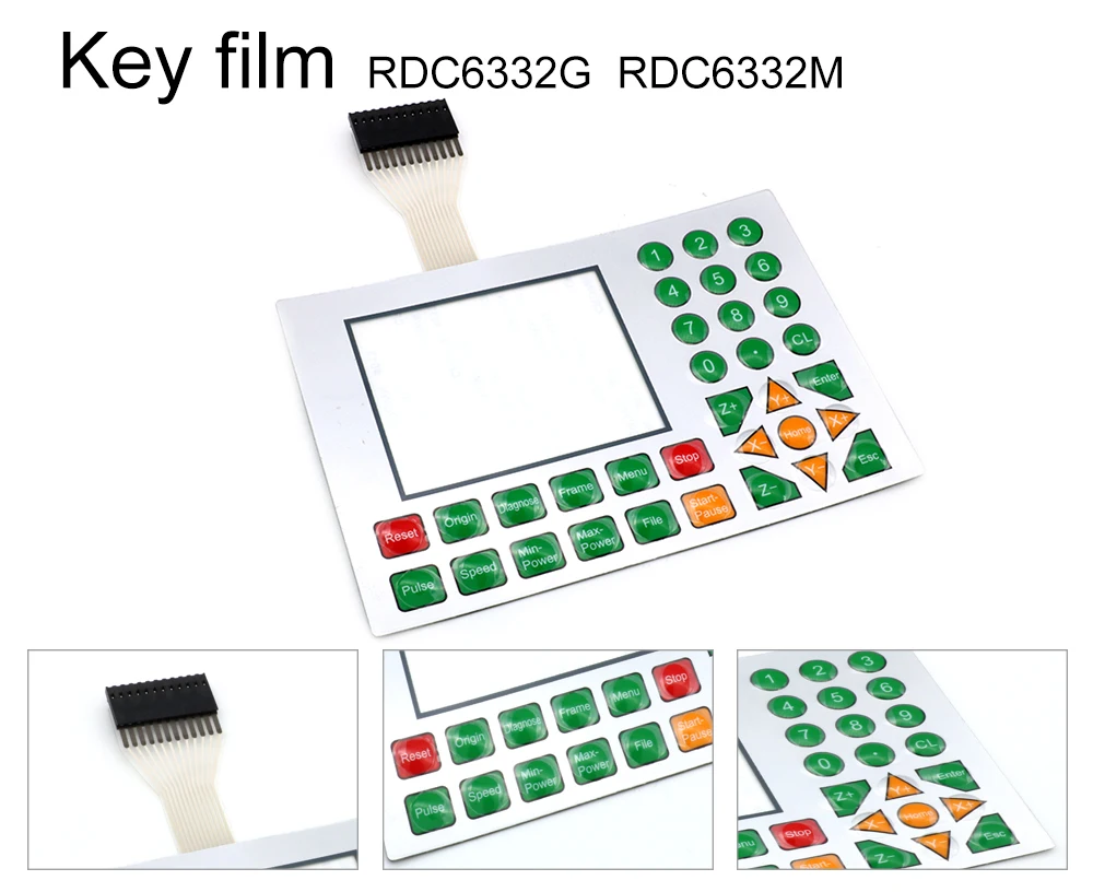 Imagem -06 - Interruptor de Membrana Qdhwoel Ruida para Rdlc320-a Rdc6332g Rdc6332m Rdc6442s Rdc6442g Máscara de Teclado de Filme Chave