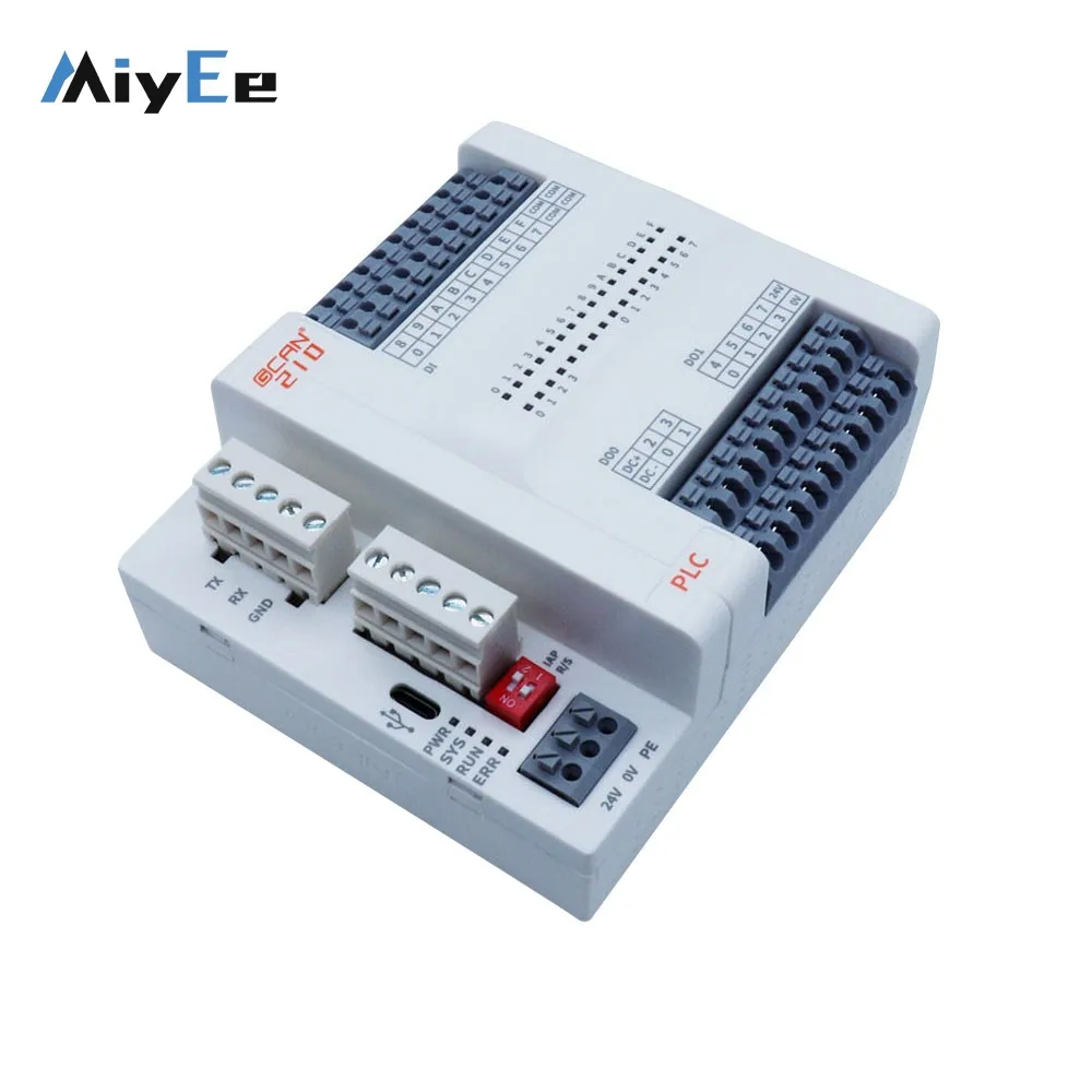 GCAN-PLC-200/210/220/221/230/240 PLC Controller 16DI 8DO PWM Pulse Counting Input CODESYS Programmable Ethernet CAN RS485 PT100