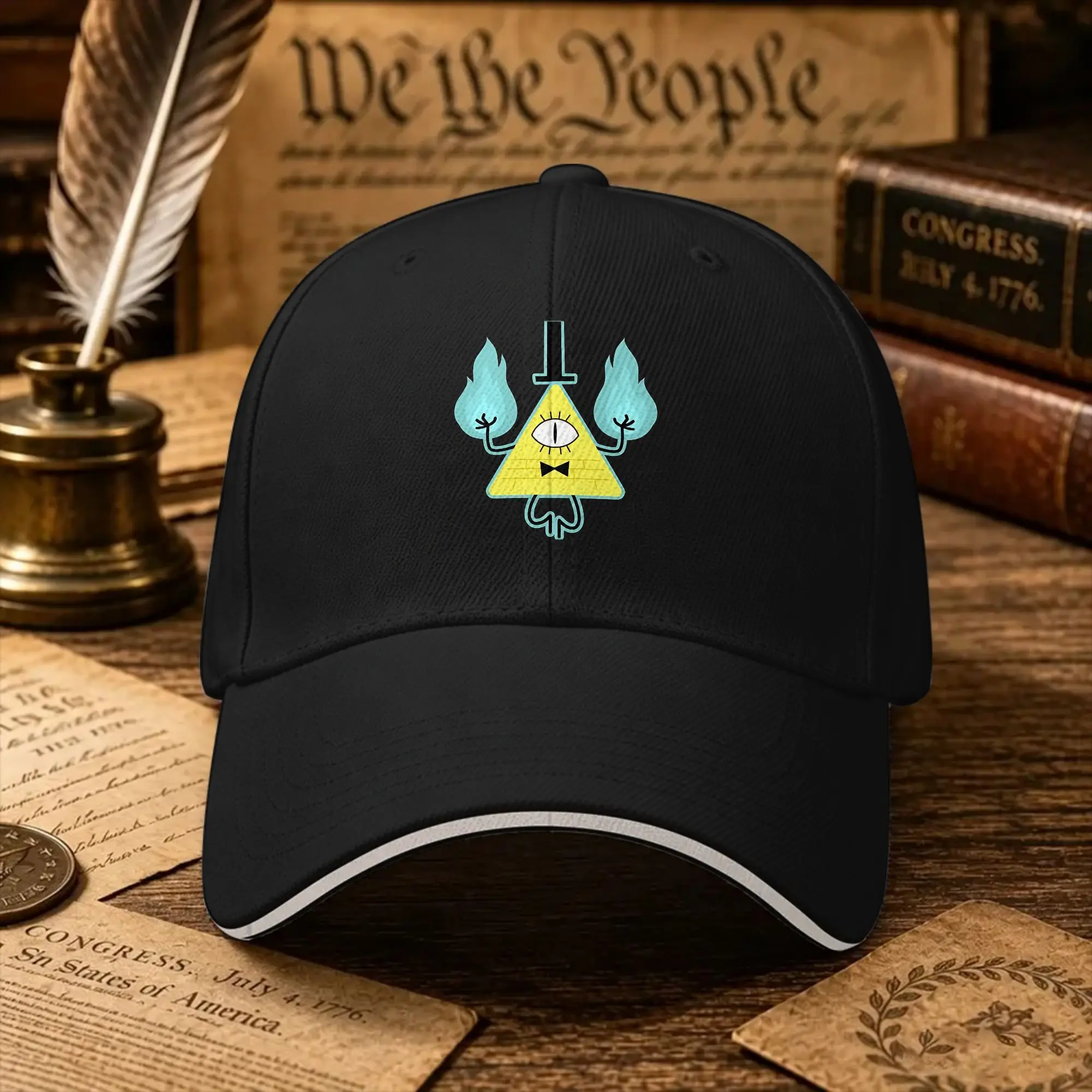 Summer Bill Cipher Triangle From Baseball Cap Gravitys Falls Sun Trucker Hat Couple Women Baseball Caps