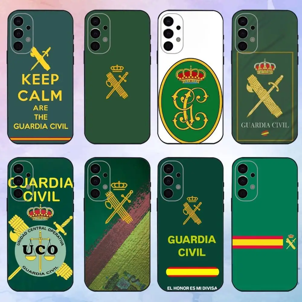 

S-spanish G-guard Civil Emblem Phone Case For Samsung S25,S24,S21,S22,S23,S30,Ultra,S20,Plus,Fe,Lite,Note,10,9,5G Black Cover