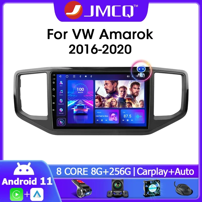 

JMCQ 2 din Android 11 Car Radio For Volkswagen Amarok1 2016-2020 Multimedia Video Player Navigation GPS 4G Carplay Auto Stereo