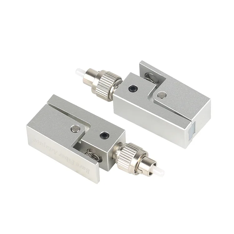 FC Square Bare Fiber Flange Temporary Connection Adapter OTDR Test Bare Fiber Coupler Fixture