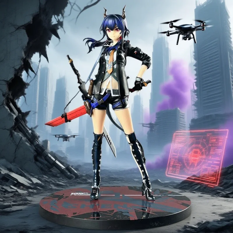 

New Arknights 1/7 Apex Chen Bishoujo Figure Exquisite Desktop Decorations Anime Game Peripherals Surprise Otaku Collecting Gifts