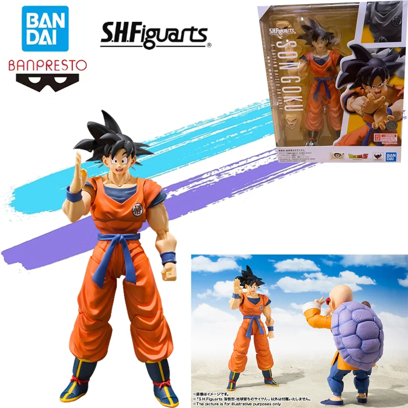 

Original Bandai Banpresto Brand New Genuine and Unopened Son Goku A Saiyan Raised On Earth S H Figuarts Gift Toy Action Figure