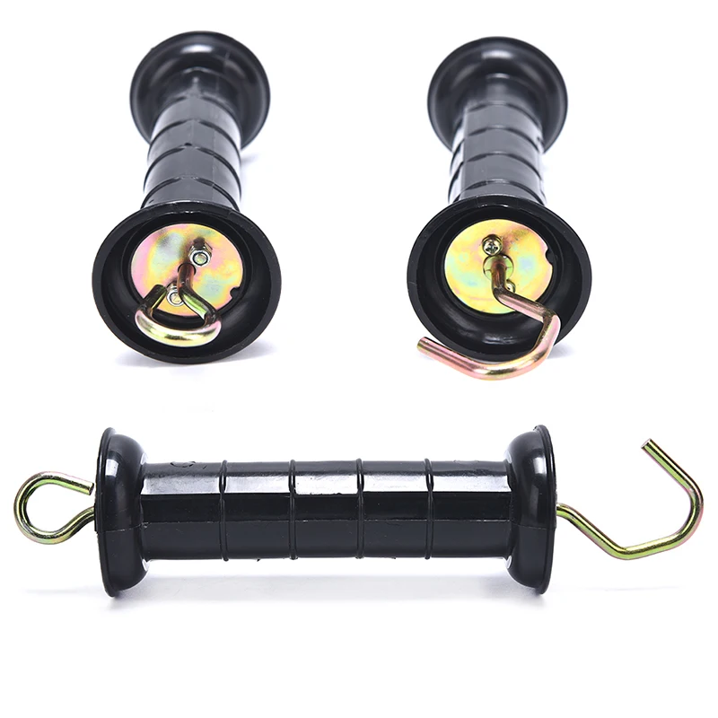 1pc Heavy Duty Electric Fence Arch Hook Gate Handle Spring Inside Insulator