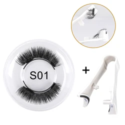 Fluffy Magnetic Eyelashes Set Glue-free Eyelash Clip tools Reusable false Eye Lash strip cluster for women Makeup Beauty Salon