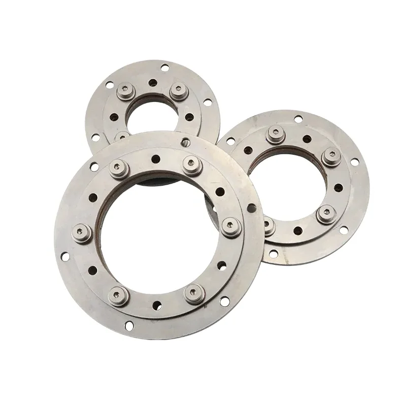 360° Rotating Circular Flange Stainless Steel Hinge with Adjustable Damping Bearing Stopper And Oversized Hole for Cabinet Door