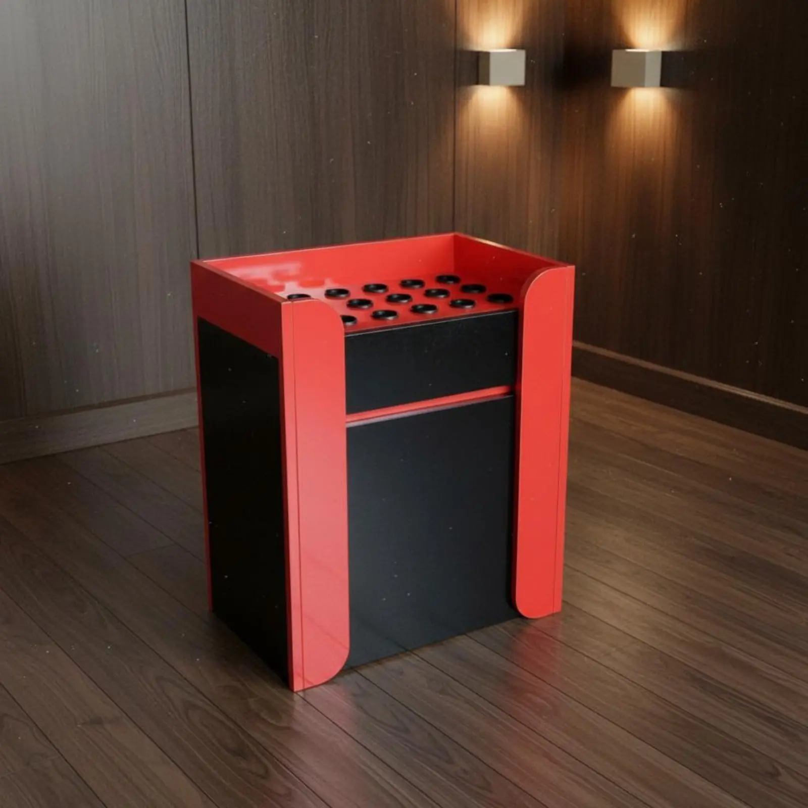 

Floor Standing Pool Stick Holder High End Billiard Cue Stand Pool Cue Rack Red Freestanding Billiard Rack Stable Base