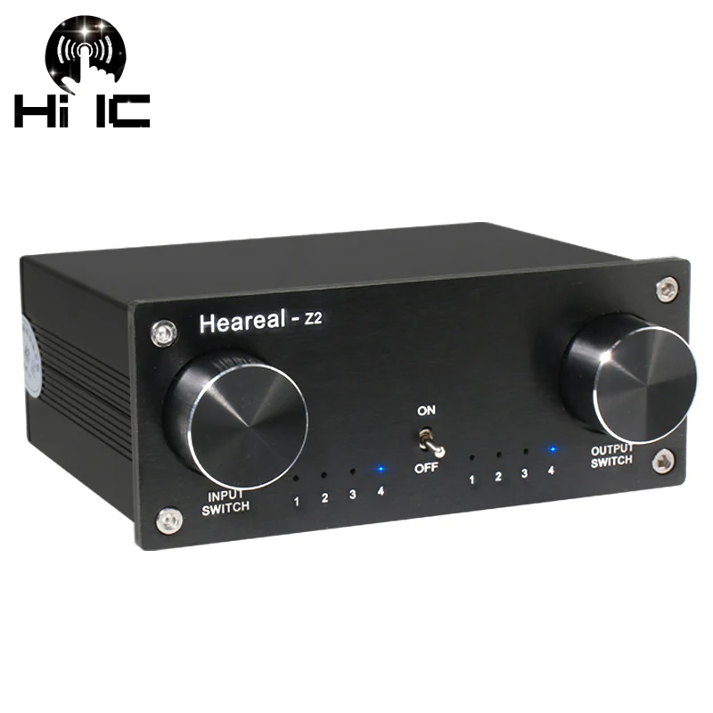 

4 Port Input 4 Output Lossless Audio Signal Switcher Switch Selector Box Sound HiFi Audio Signal Splitter With RCA DC12V