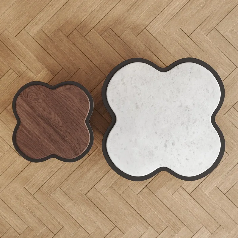 طاولات القهوة الكلاسيكية الأنيقة المصنوعة من الخشب الصلب البني طاولات القهوة اليابانية لغرفة المعيشة مصممة لأثاث منخفض ميسا دي سنترو للمنزل #4