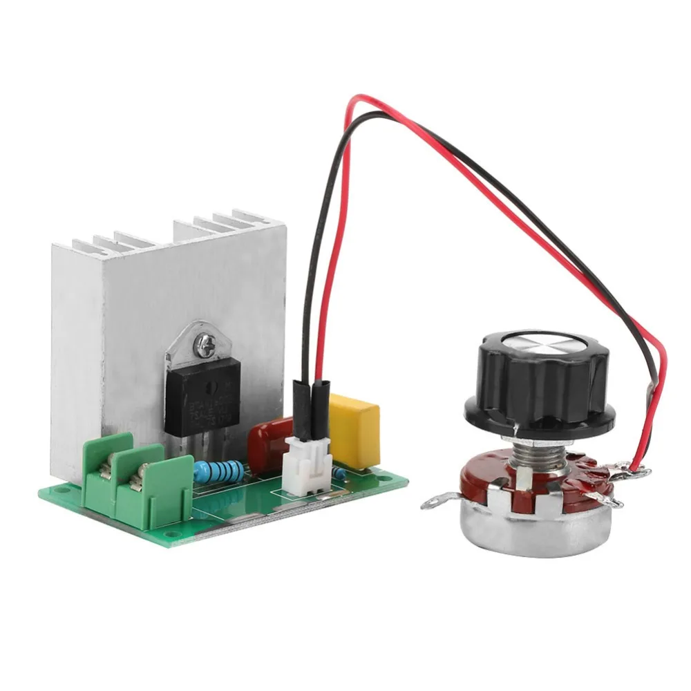 AC 0-220V 4000W Motor Speed Regulator FR-4 Circuit Board Two Way Large Power Voltage Regulator Anti-Spike 40A