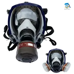 8100 maschera antigas a pieno facciale maschera antigas per contaminazione biologica chimica filtro respiratore antipolvere per radiazioni