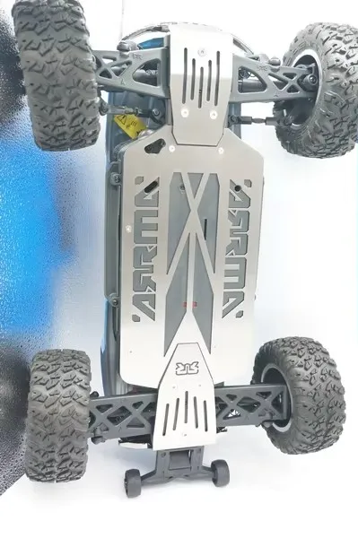 لوحة حماية من تأثير الهيكل من الفولاذ المقاوم للصدأ خفيفة الوزن لـ 1/10 Arrma Big Rock #4