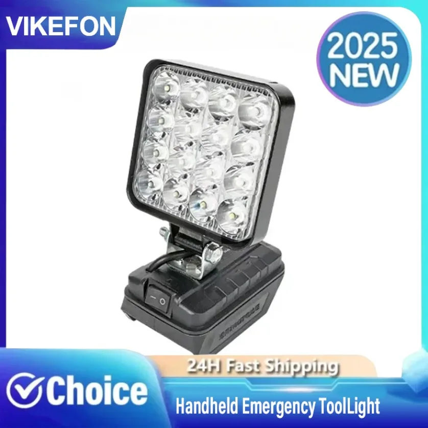 

Portable Work Light 4X4 Spotlights Cordless Outdoor LED Work Fishing Handheld Emergency Tool Light Compatible Makita Battery