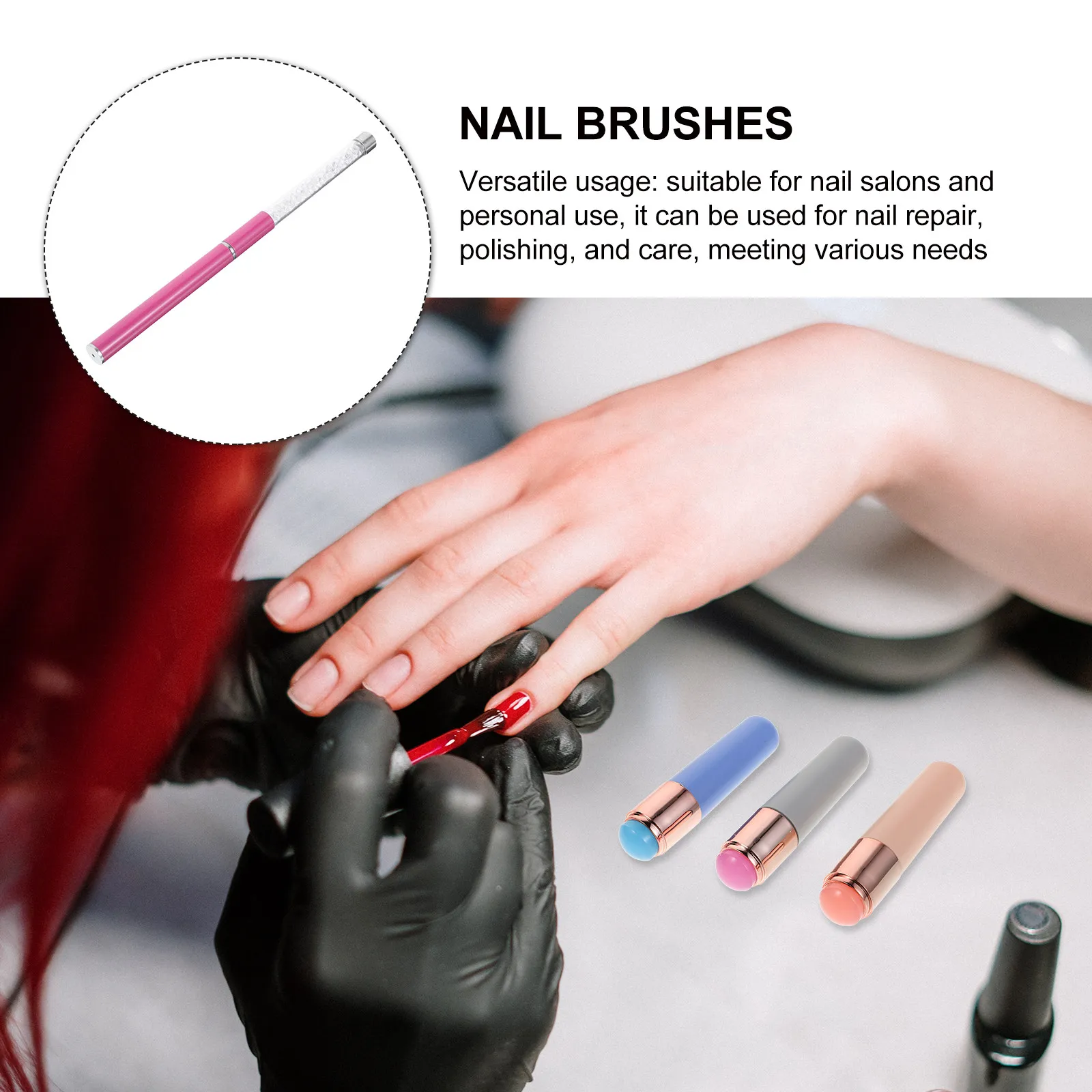Nail Polishing Pen Stick Quartz Cuticle Remover Pumice Stone File Buffer Salon Home Nail Care Tool Smooth Repair Polish Art