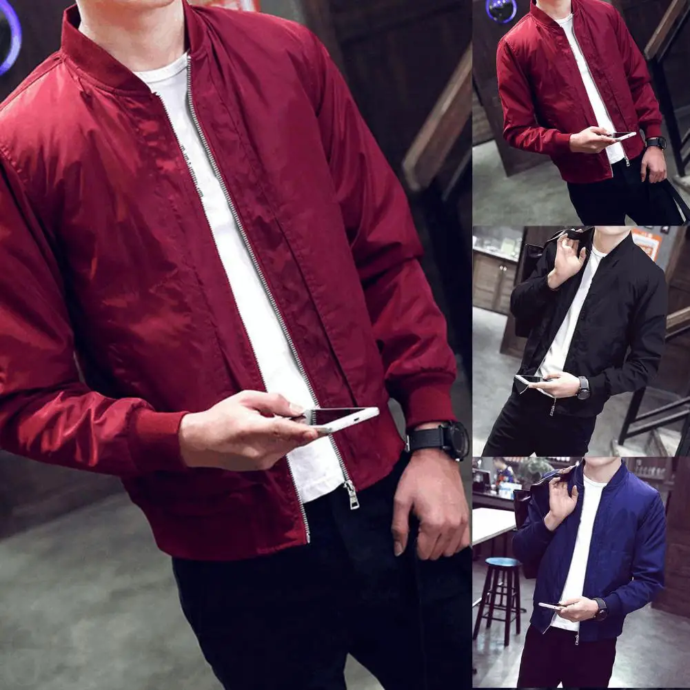 Spring Jacket  Trendy Cardigan Spring Jacket  Wear-resistant Men Jacket