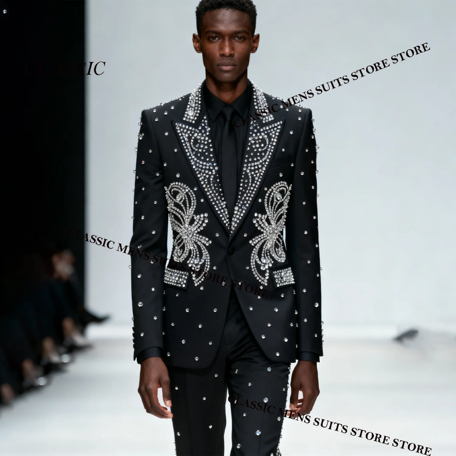 

Индивидуальные металлические ювелирные изделия с орнаментом, смокинг, мужские костюмы, роскошный свадебный пиджак для жениха, мужской пиджак для выпускного вечера, тонкий вечерние Ternos Completo