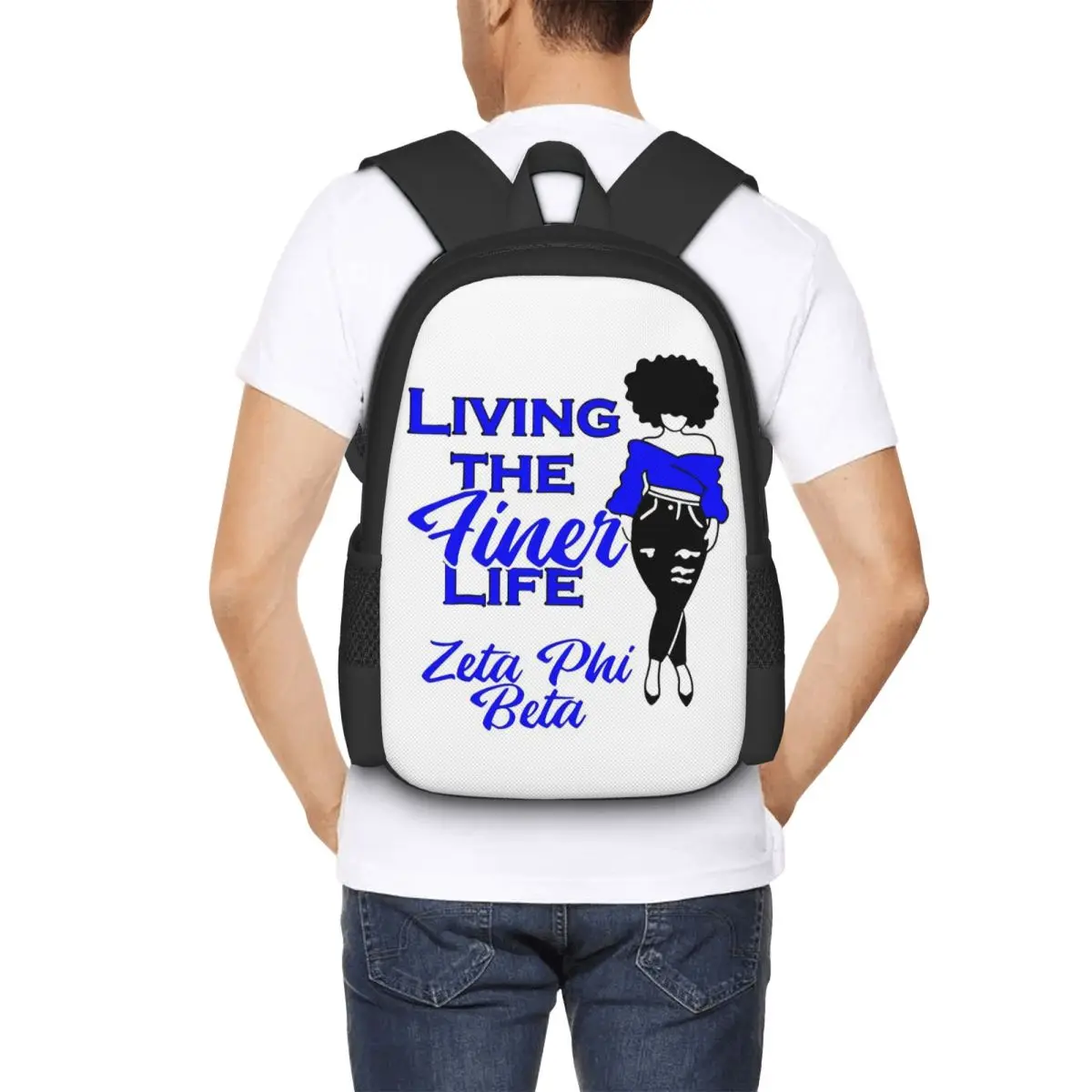 

Zeta Phi Beta Sorority Logo Student Backpack School Bag Hiking Travel Daypack for Boys Girls Fashion Bookbag Shoulder Bags