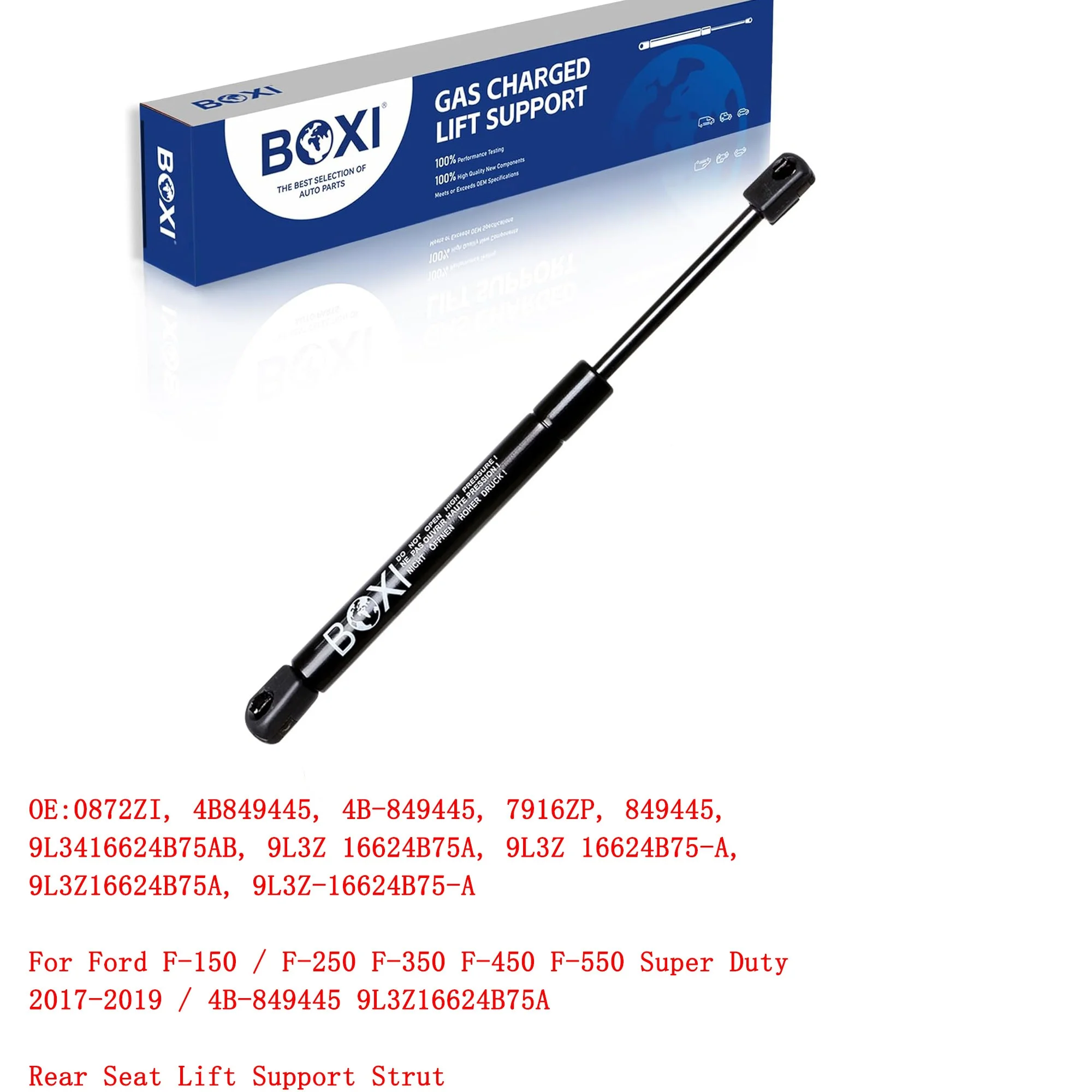 1Pc Rear Seat Lift Support Strut for Ford F-150  F - 250 F - 350 F - 450 F - 550 Super Duty 2017 - 2019  4B849445 9L3Z16624B75A