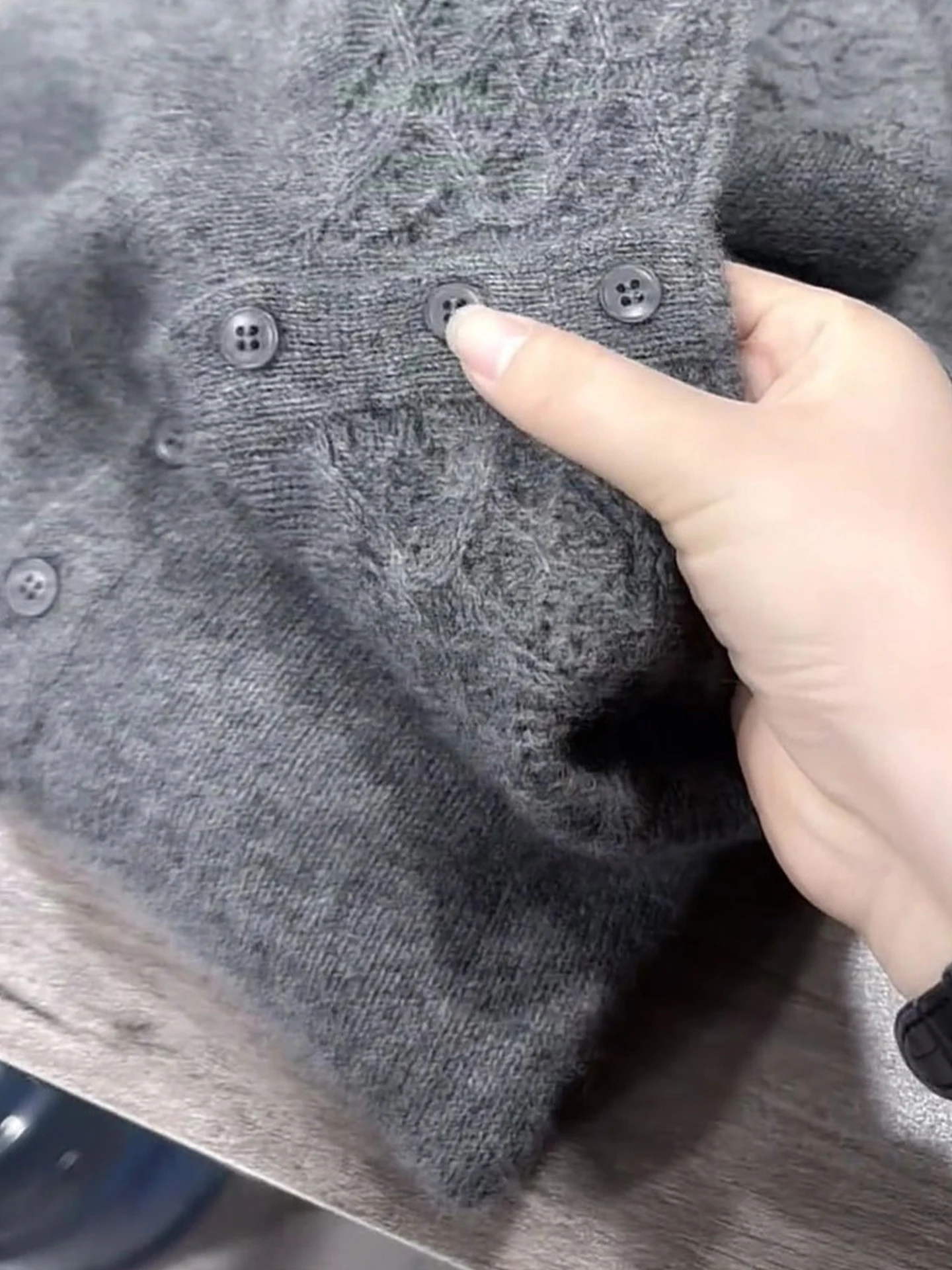 Suéter largo de punto elegante para mujer, Top suave y cómodo con diseño de un solo botón, gancho de sensación, flor, Bot irt