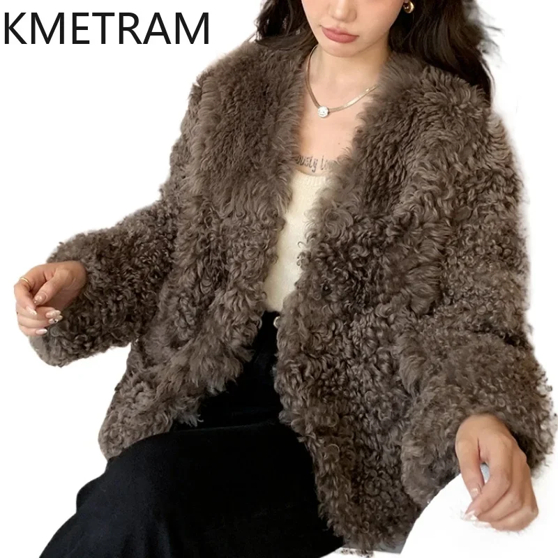 Natural Wool Sheepskin Fur Jacket Fashion Short Double Faced Fur Coat Women 2024 Winter Clothes Woman New in Outerwears шуба