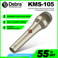 Debra Recording Microphone Wired KMS105 Handheld Microphone with 48V Power Supply, Professional High-Quality Sound Quality