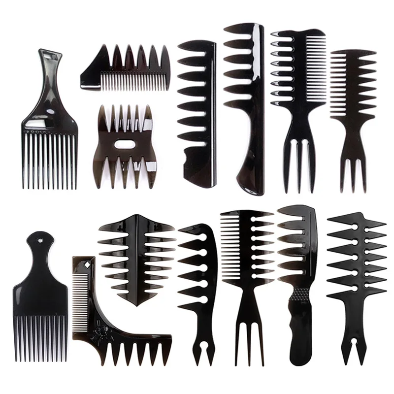 New Men's Hair Comb Professional Hairdressing Barber Wide Tooth Hair Brush Men Combs Hairstyle Man Barbershop Hair Styling Tools