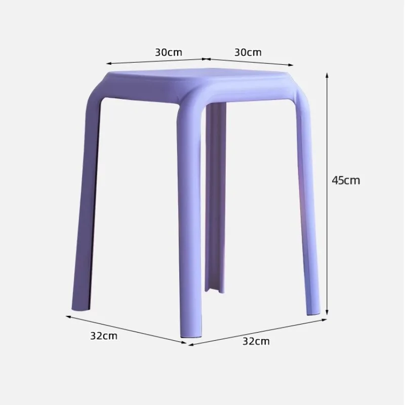 Plastic stool thickened household strong and durable, high bench modern simple  can be stacked for guests spare