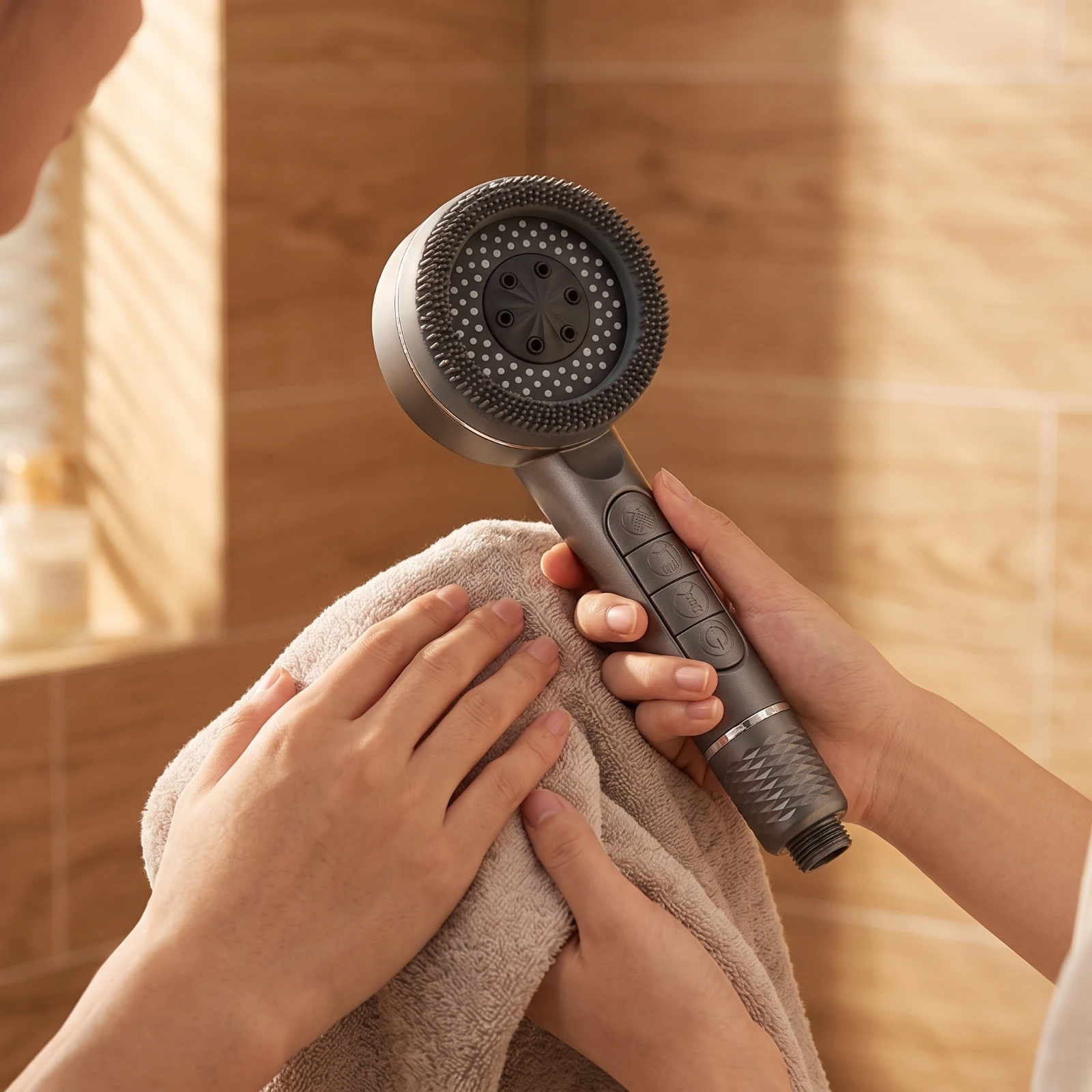 Handheld Shower Head Pressurized Shower Head with Filter No-Drill High Pressure for Bathroom, Home