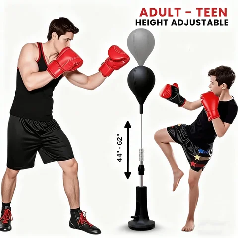New Premium Punching Bag, Cobra Bag for Boxing Agility Training Home Fitness Equipment Thickened Rod Reflex Bag Family Best Gift