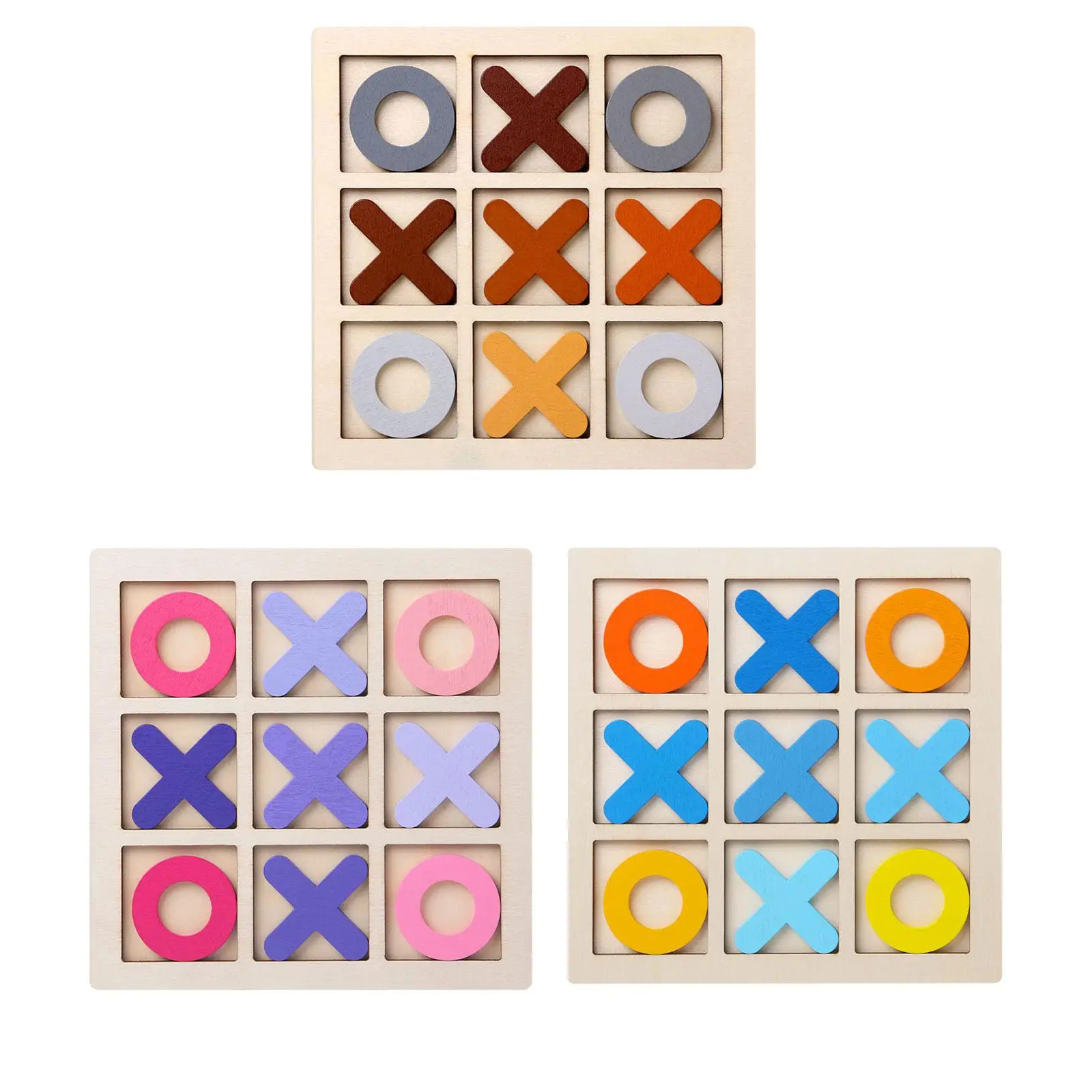 

Wooden Tic TAC Toe Game Xoxo Chess Board Game Coffee Table Game for Kids